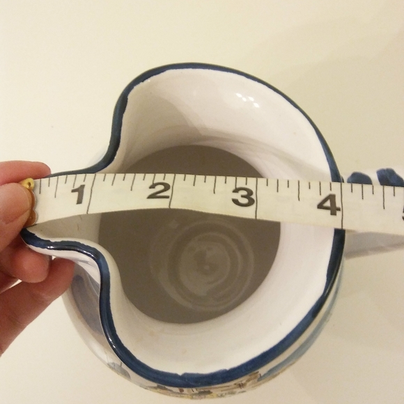 Hand Painted Pitcher Vase Vermarra  Made in Italy - Picture 4 of 8